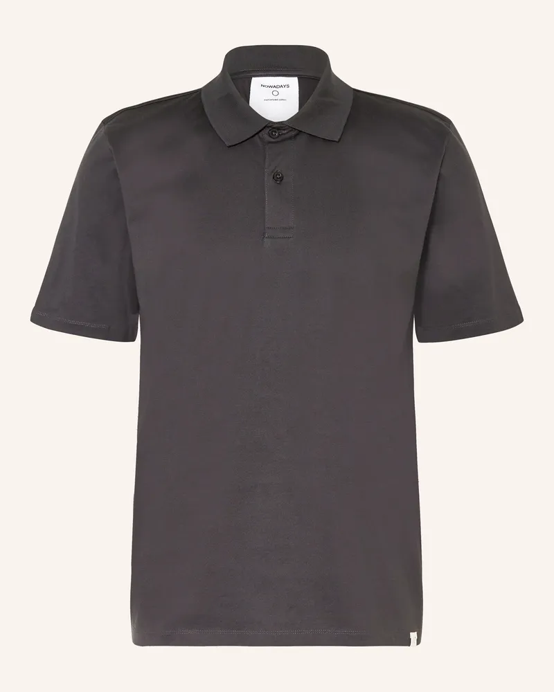 Nowadays Jersey-Poloshirt Grau
