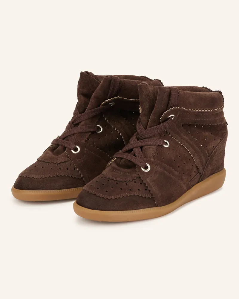 Isabel Marant Hightop-Sneaker Bobby braun Dunkelbraun