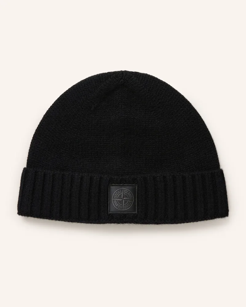 Stone Island Cashmere-Mütze Ghost schwarz Schwarz