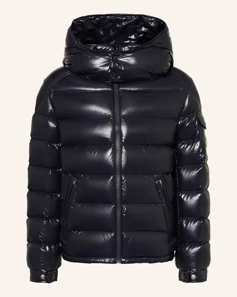 Moncler Daunenjacke New Maya Mit Abnehmbarer Kapuze blau Dunkelblau