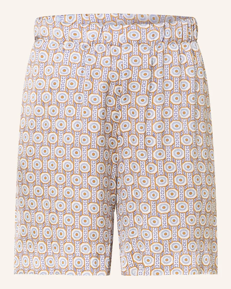 lilienfels Satinshorts Mit Leinen blau Hellblau