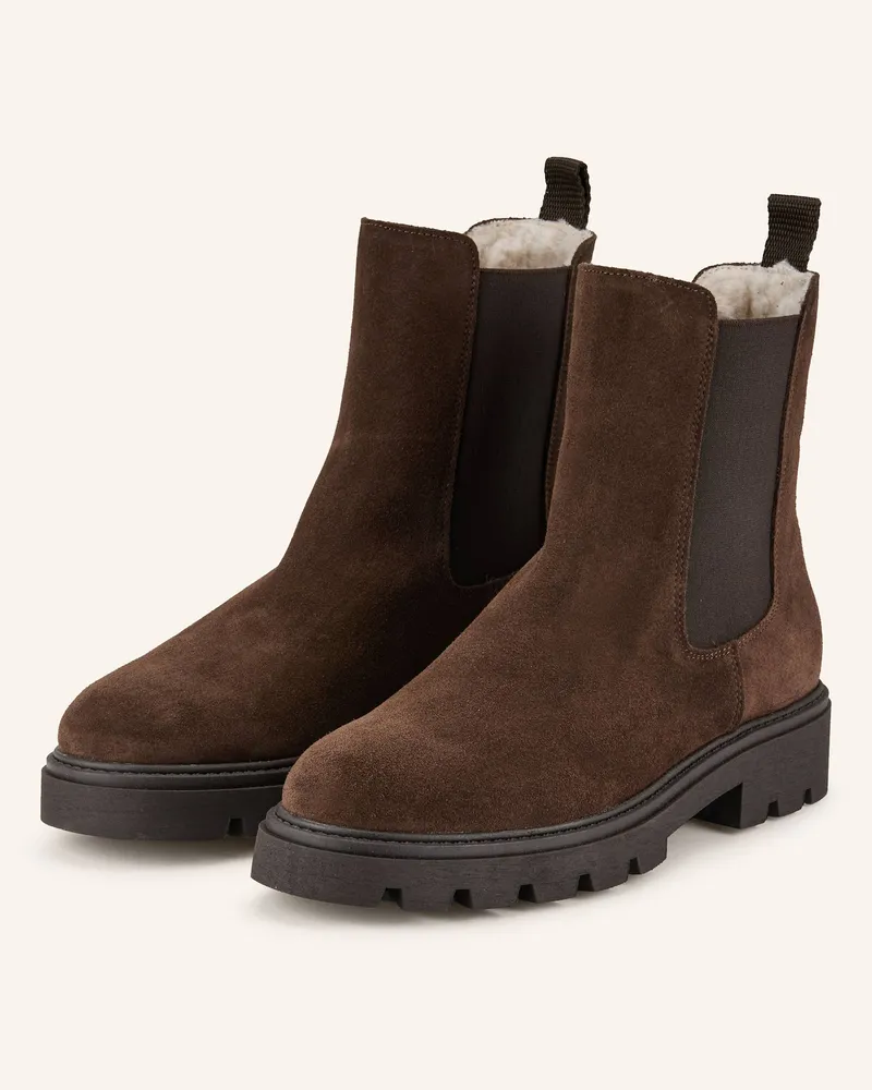 Mrs & HUGS Chelsea-Boots braun Dunkelbraun