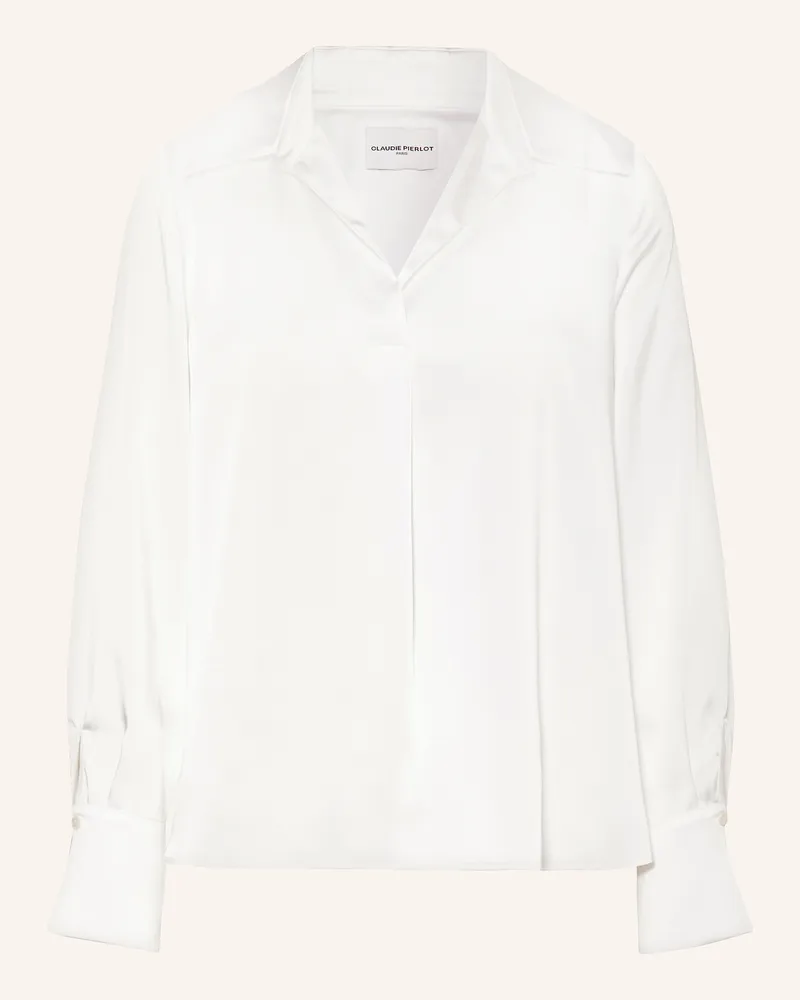 Claudie Pierlot Blusenshirt aus Satin Weiss