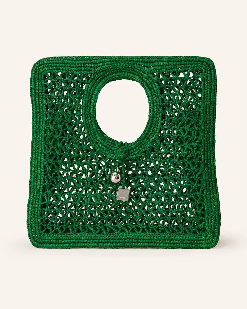 Jacquemus Shopper LE PETIT CARRE SPIAGGIA Dunkelgrün
