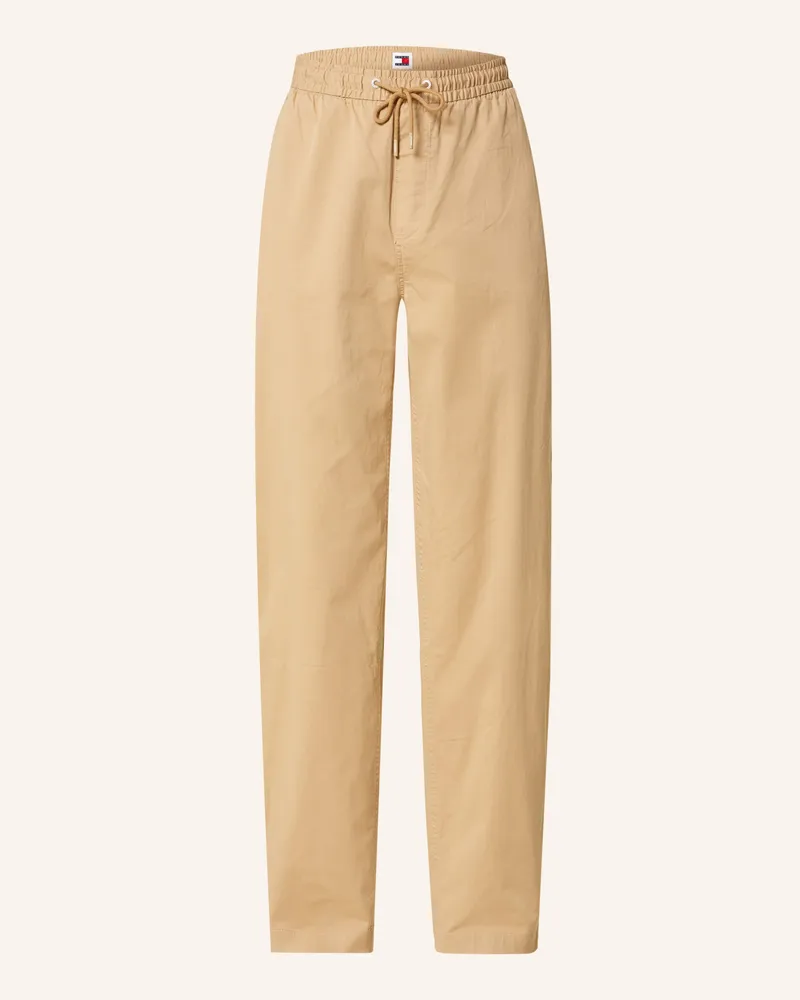 Tommy Hilfiger Hose AIDEN im Jogging-Stil Tapered Fit Hellbraun