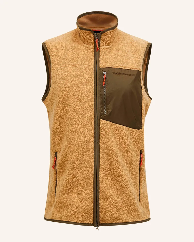 Peak Performance Fleeceweste Camel