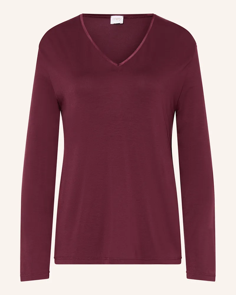Mey Schlafshirt Serie PURE CHIC Dunkelrot