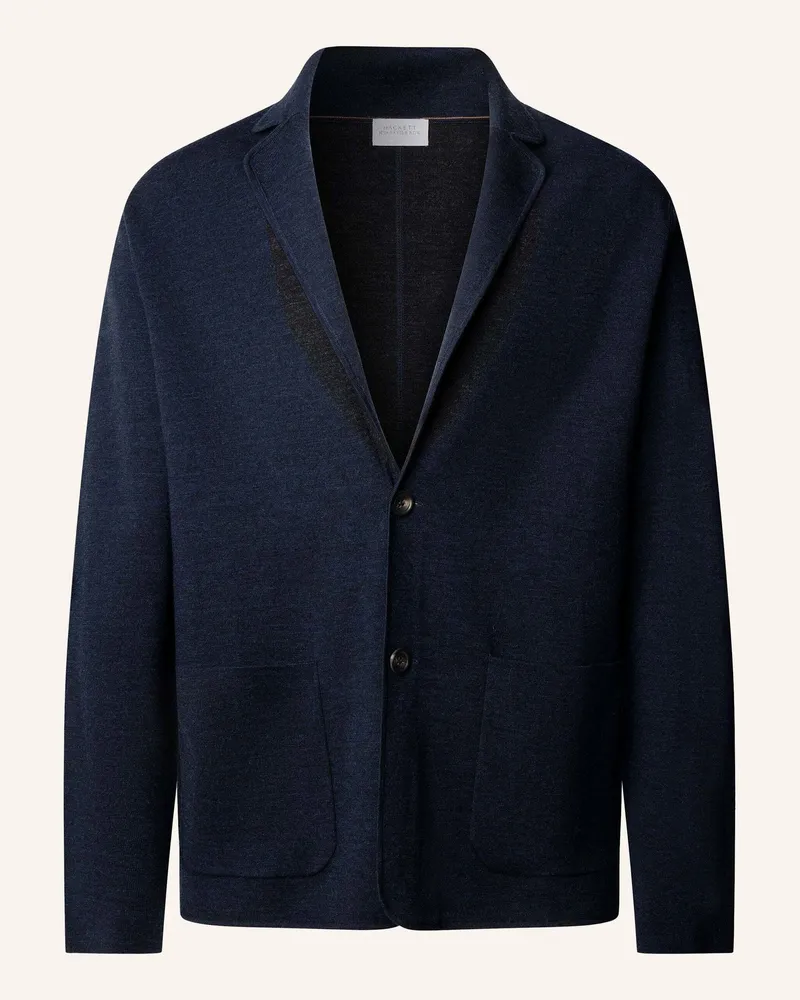 Hackett Strickjacken Cardigan Sr Df Knit Blazer blau Dunkelblau