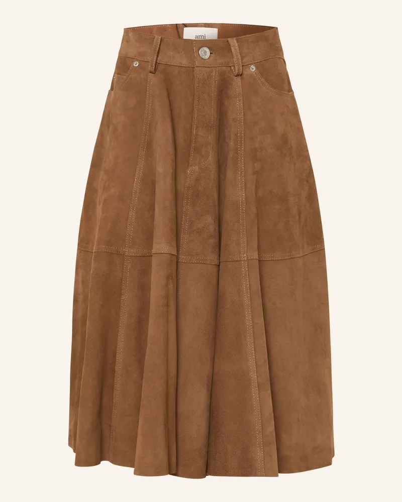 AMI Paris Lederrock Braun