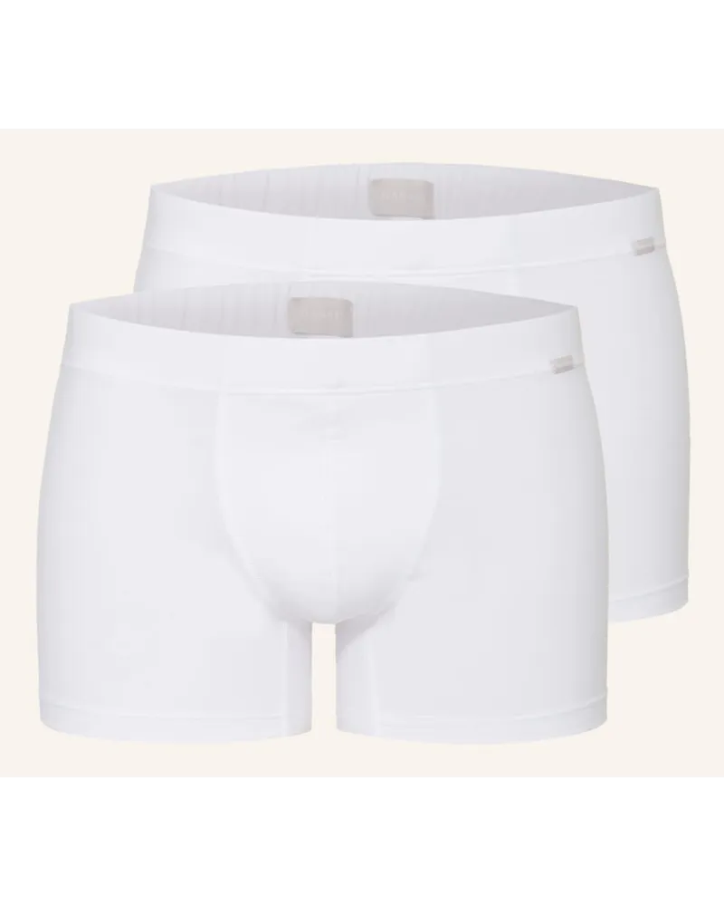 Hanro 2er-Pack Boxershorts COTTON ESSENTIALS Weiss