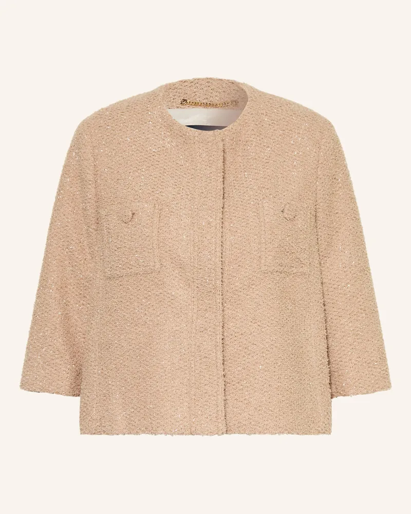 Pamela Henson Bouclé-Blazer PHILKA mit 3/4-Arm Beige