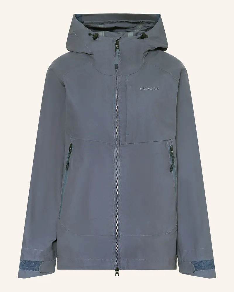 Knowledge Cotton Apparel Funktionsjacke VENT CANVAS 270 Blau