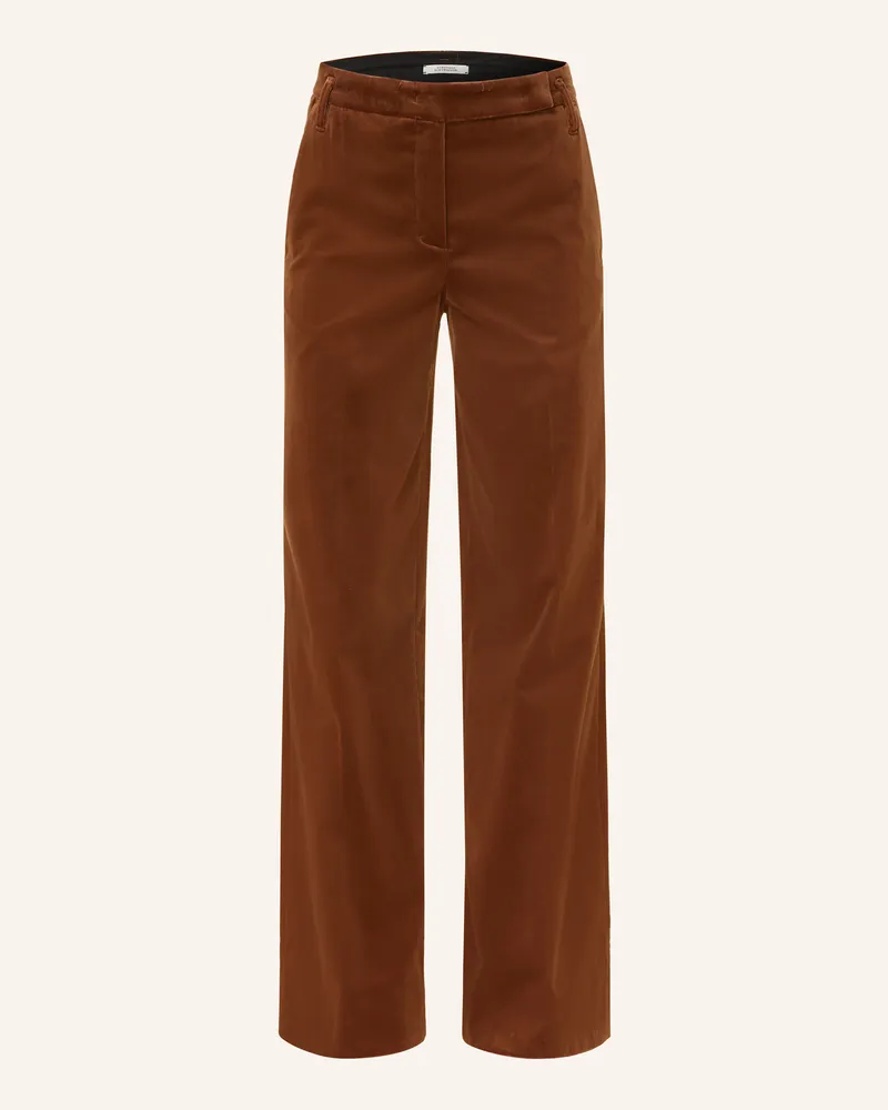 Dorothee Schumacher Marlenehose Elegance Softness Aus Samt braun Braun