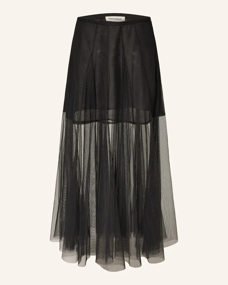 Sofie Schnoor Mesh-Rock ROASLYSW Schwarz