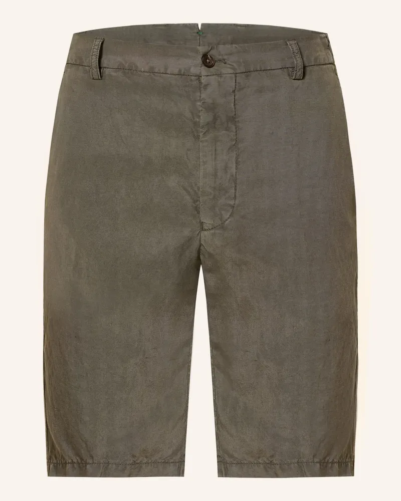 Berwich Chinoshorts Mit Leinen gruen Khaki