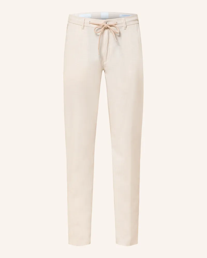 Brax Chino SILVIO P im Jogging-Stil Tapered Fit Creme