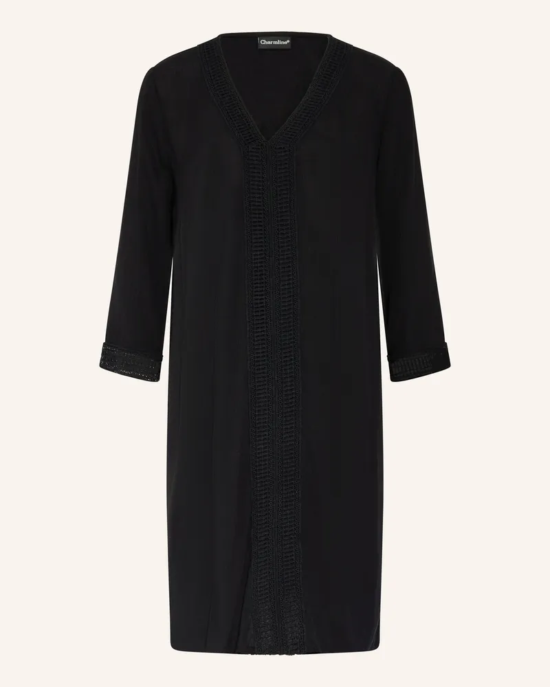 Charmline Strandkleid mit 3/4-Arm Schwarz