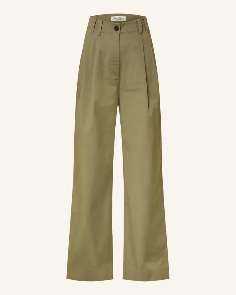 Marc O'Polo Marlenehose Oliv