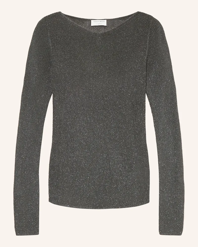 Tiger of Sweden Pullover Aliianna Mit Glitzergarn gruen Petrol