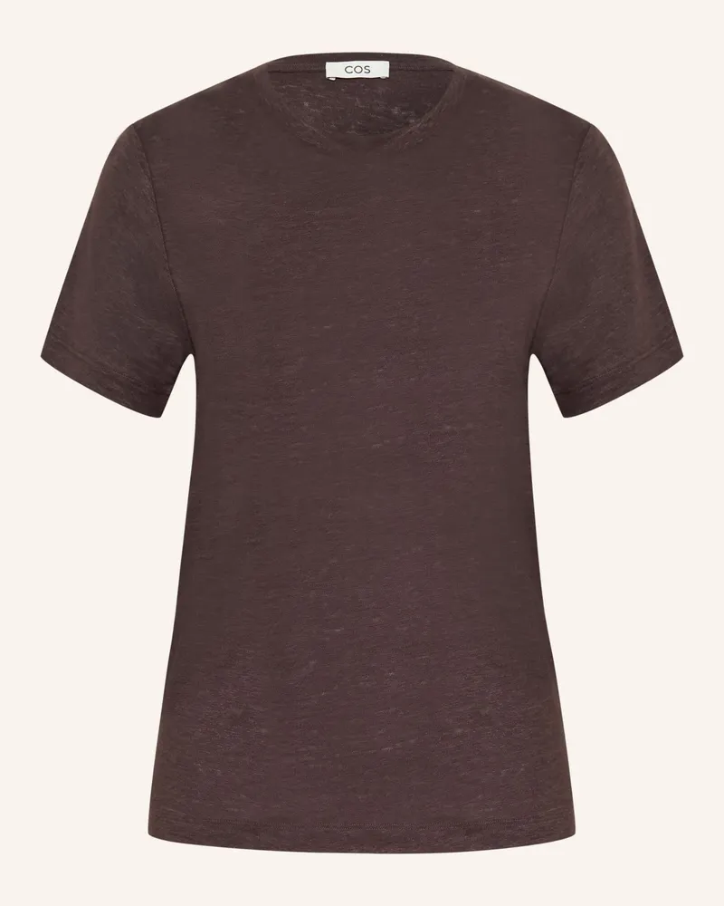 COS T-Shirt Aus Leinen rot Dunkelbraun