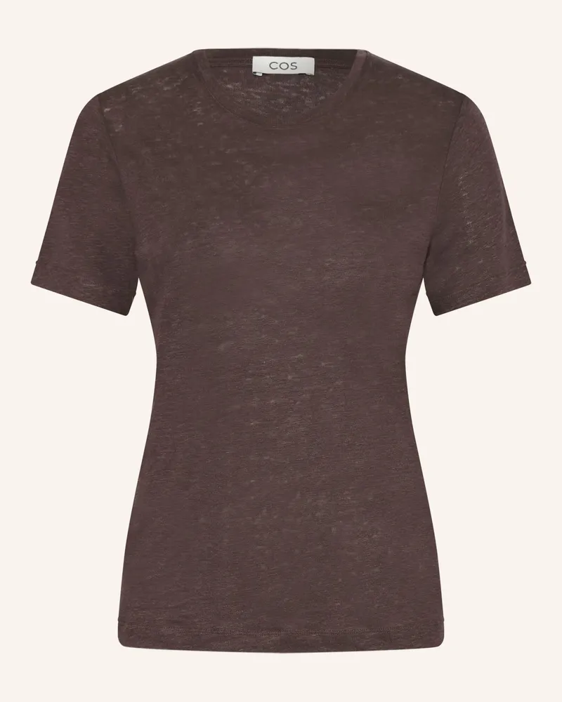 COS T-Shirt Aus Leinen braun Dunkelbraun