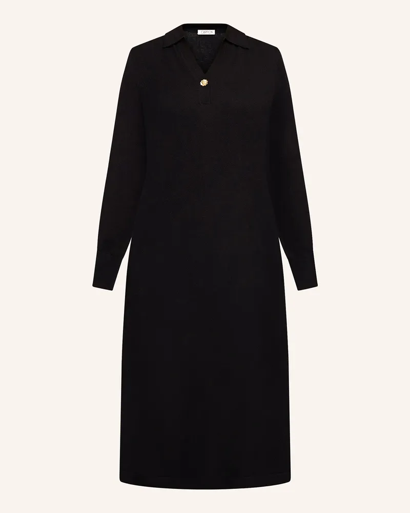 Cartoon Strickkleid schwarz Schwarz