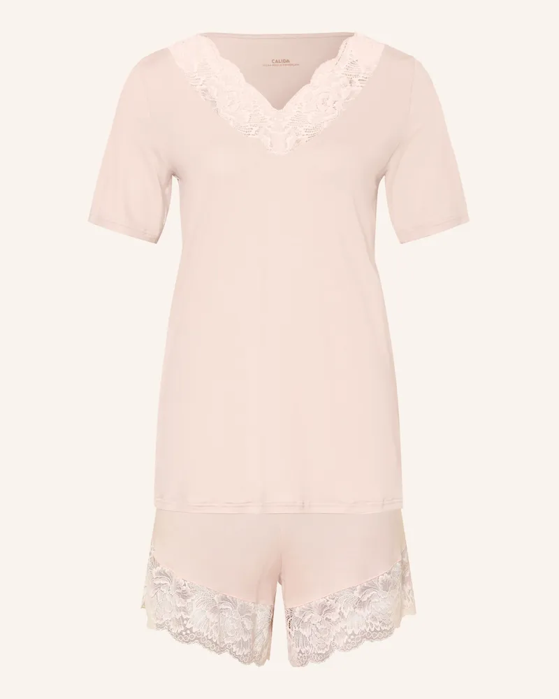 Calida Shorty-Schlafanzug Elegant Dreams rosa Hellrosa