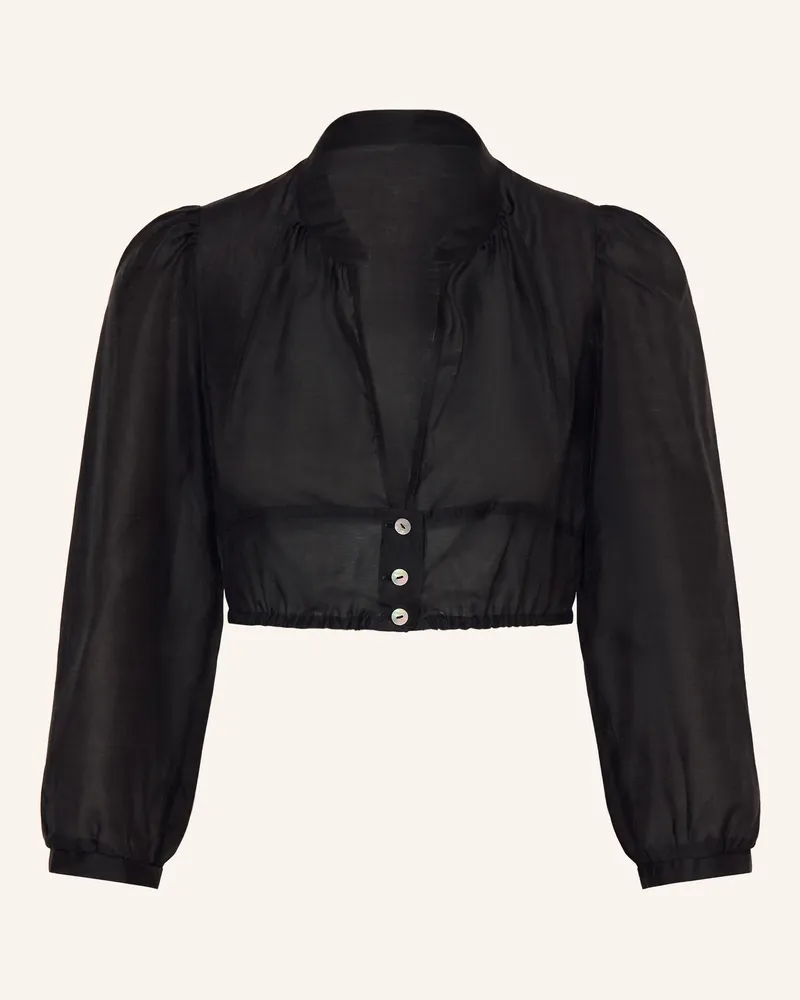 Sportalm Dirndlbluse Mit 3/4-Arm schwarz Schwarz