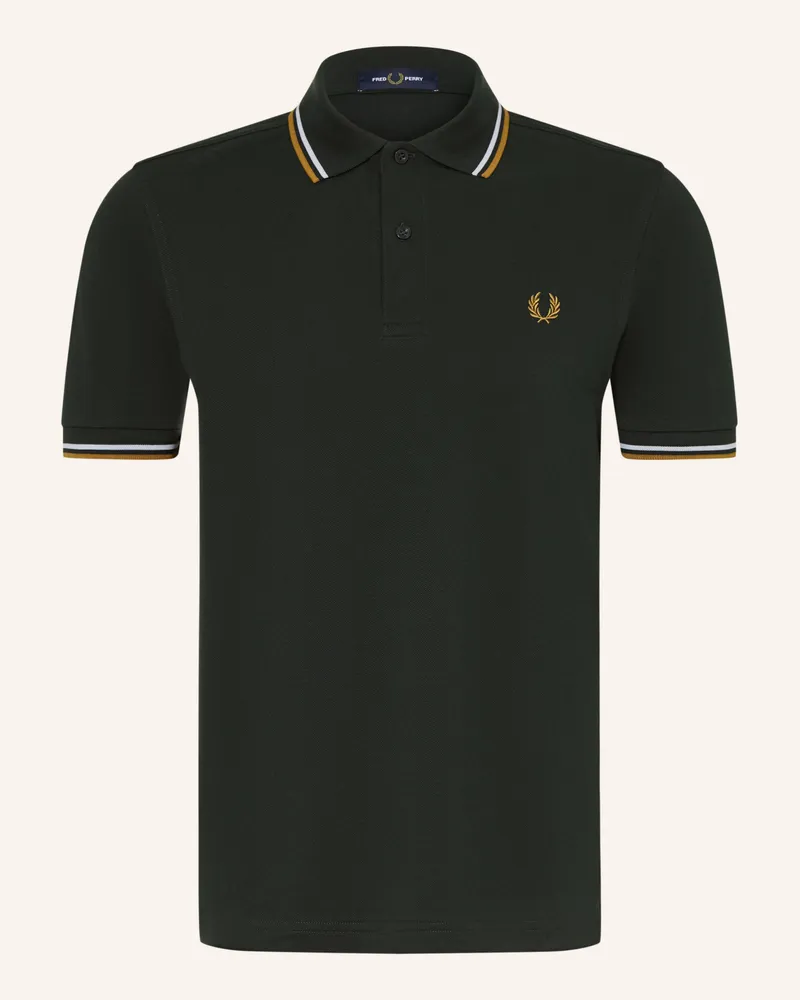 Fred Perry Piqué-Poloshirt gruen Dunkelgrün