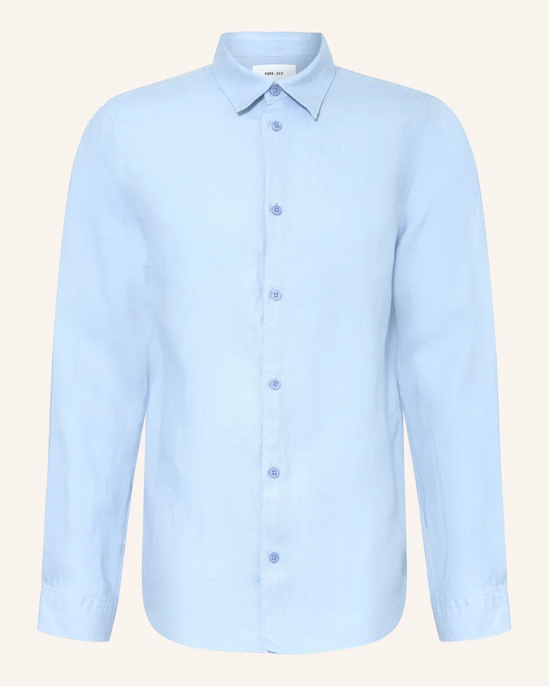 NN 07 Leinenhemd ENZO Regular Fit Hellblau