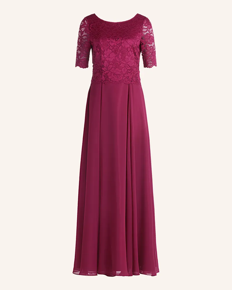 Vera Mont Abendkleid Mit Spitze rot Fuchsia