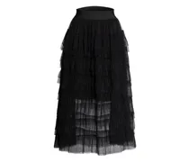 Tüllrock Mit Volants schwarz