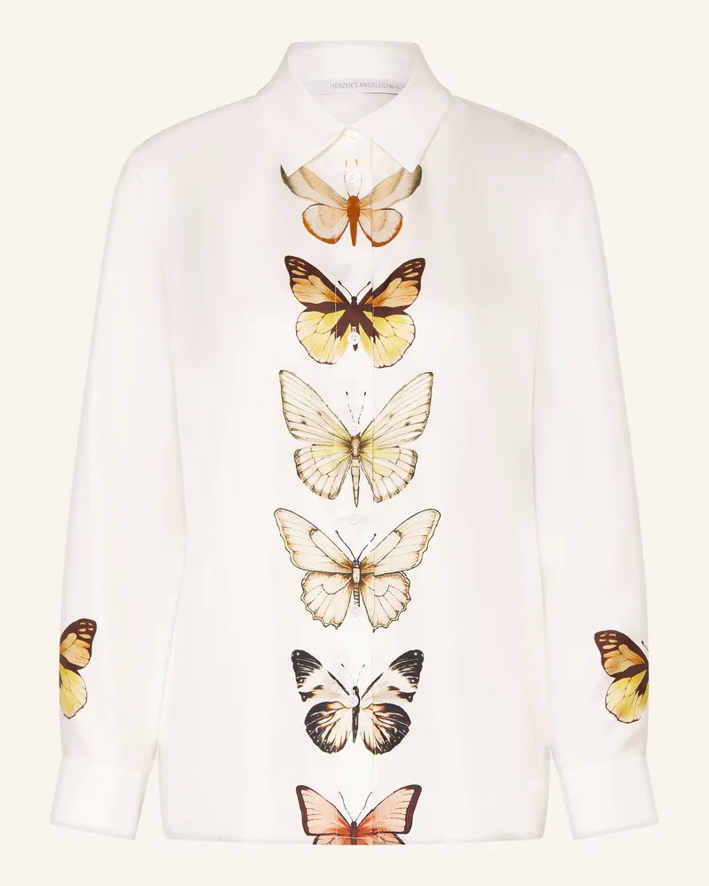 Herzen's Angelegenheit Hemdbluse aus Seide Hellgelb