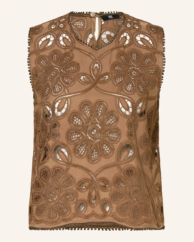 Riani Top Aus Lochspitze braun Braun