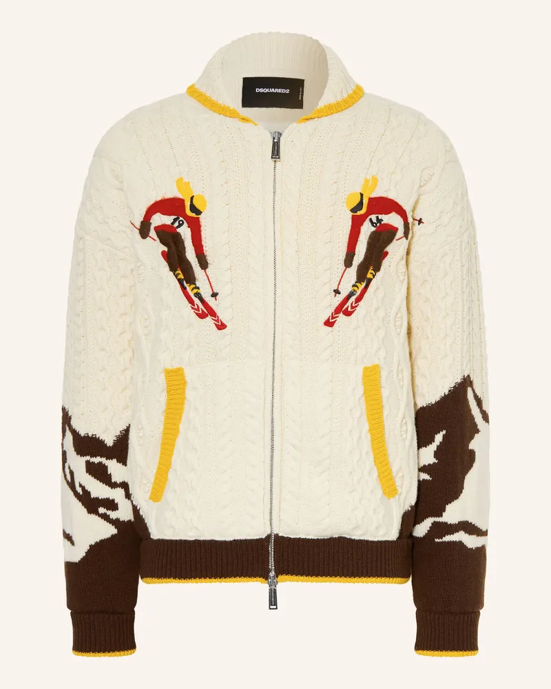 Dsquared2 Strickjacke weiss Creme