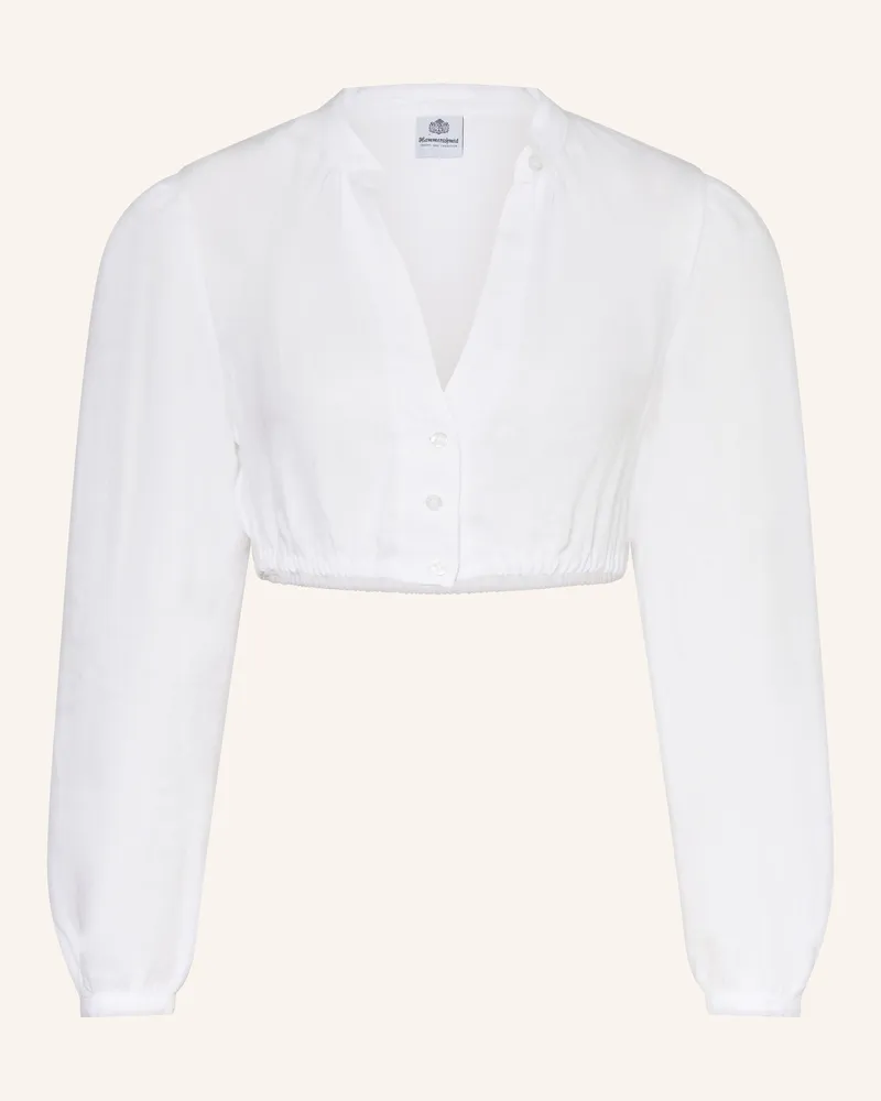 Hammerschmid Dirndlbluse Greta Aus Leinen weiss Weiss