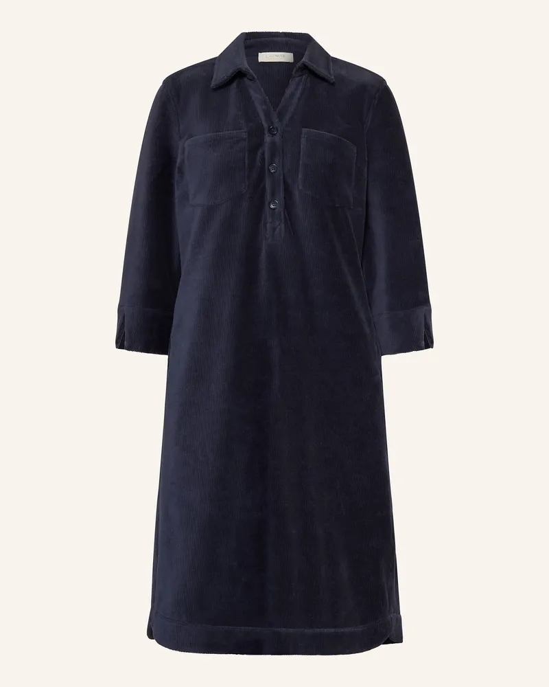 CATNOIR Hemdblusenkleid Aus Cord Mit 3/4-Arm blau Dunkelblau