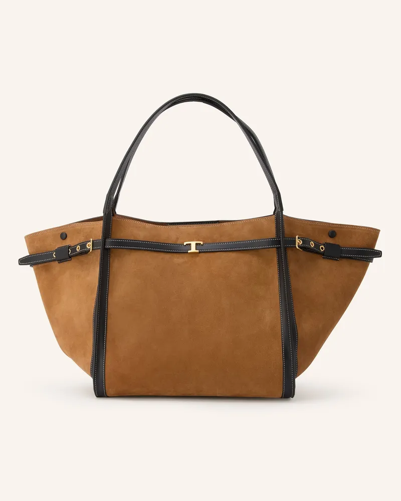 TOD'S Shopper T Signature Medium braun Cognac