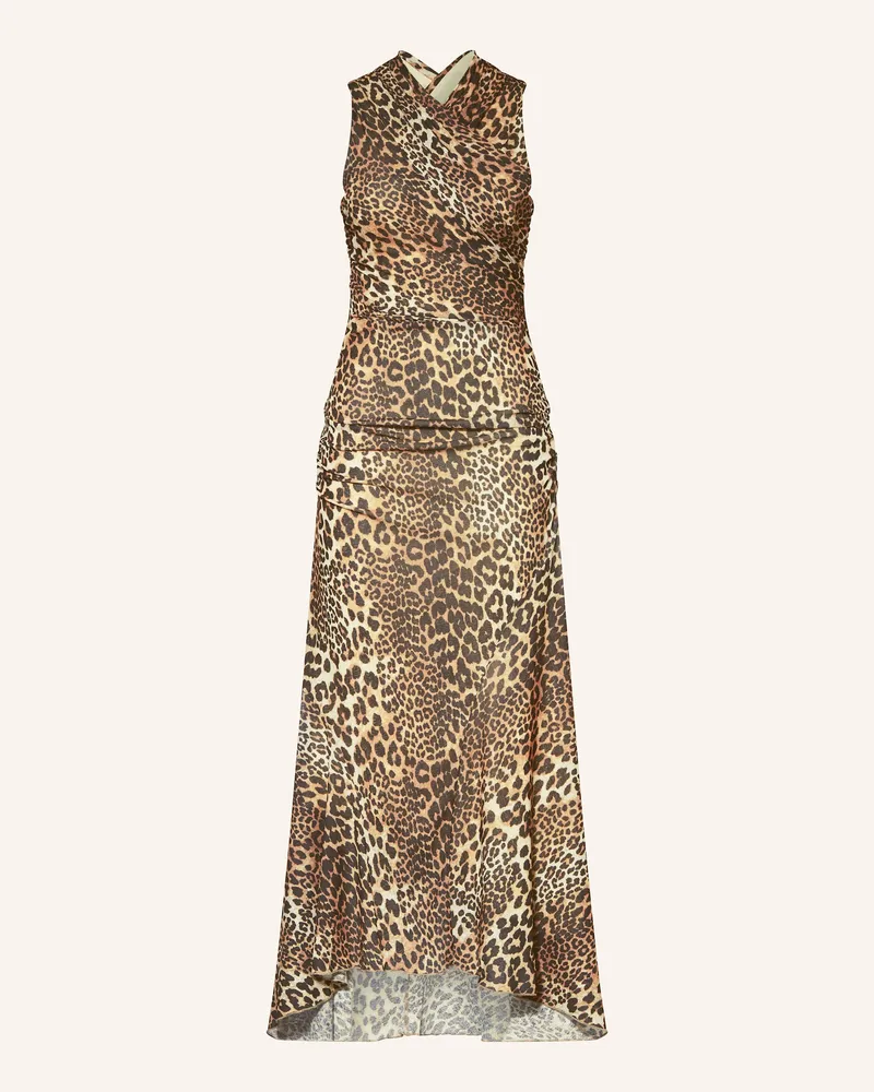Ganni Kleid Marl braun Schwarz