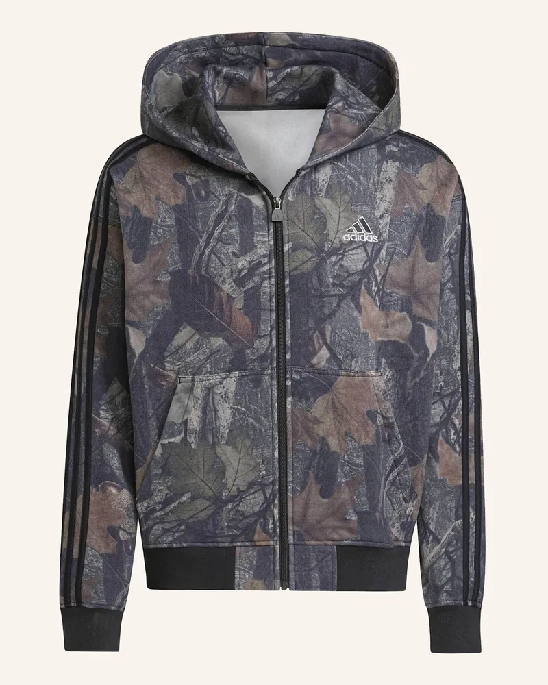 adidas CAMOUFLAGE-KAPUZENJACKE MIT DURCHGEHENDEM REISSVERSCHLUSS Schwarz