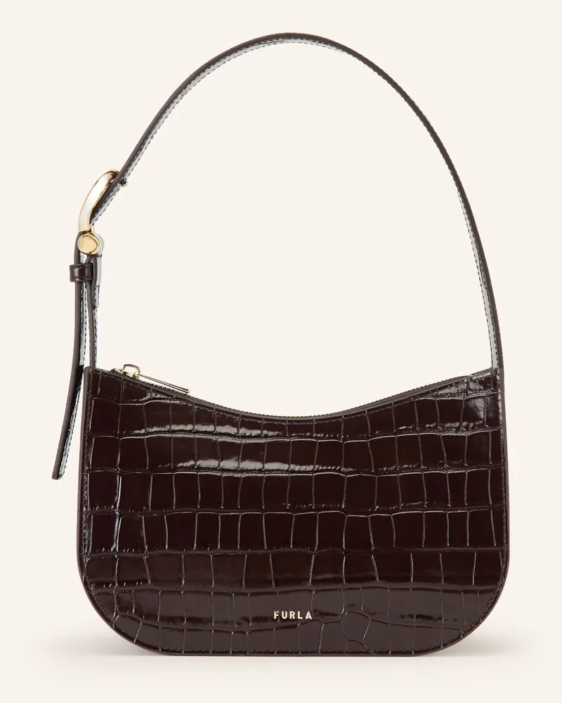 Furla Schultertasche Sara Small braun Dunkelbraun
