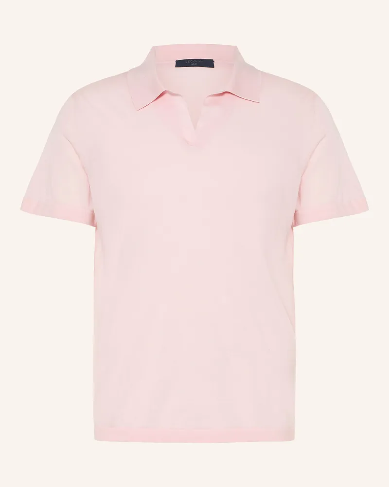 HUGO BOSS Strick-Poloshirt Niro Regular Fit pink Hellrosa