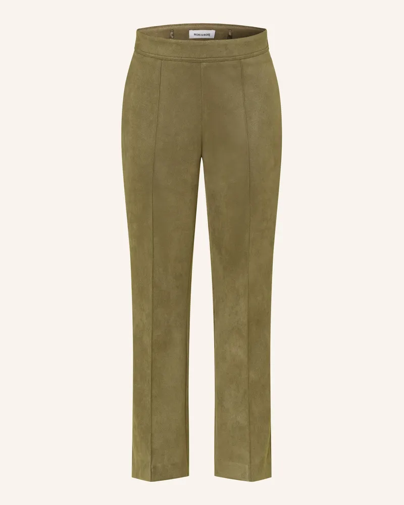 More & More 7/8-Hose in Lederoptik Khaki