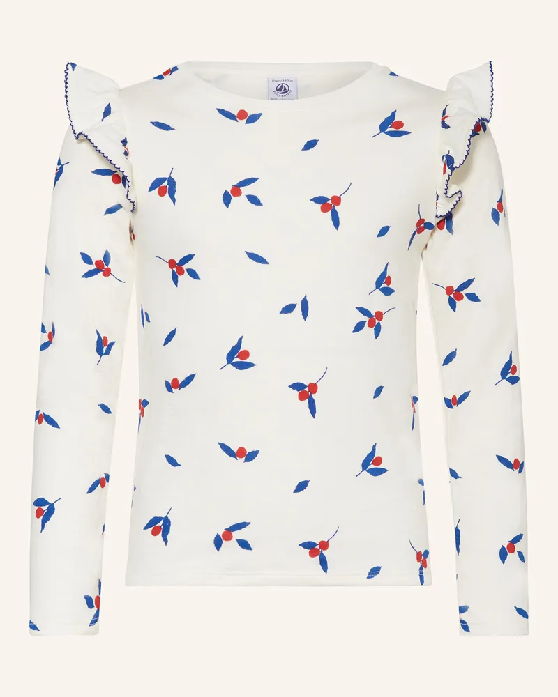 Petit Bateau Longsleeve mit Rüschen Creme