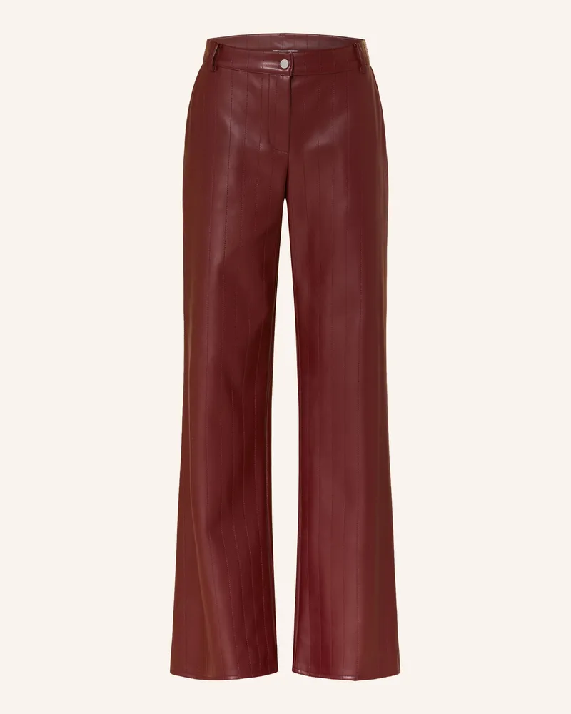 Patrizia Pepe Bootcut-Hose In Lederoptik braun Braun