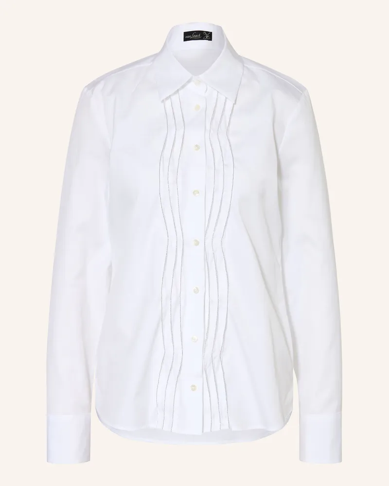 van Laack Hemdbluse Vl-Cellies-Pb Mit Schmucksteinen weiss Weiss