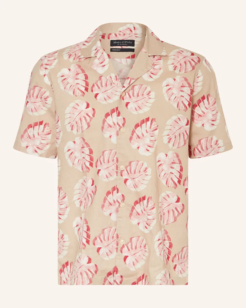 Marc O'Polo Resorthemd Regular Fit mit Leinen Beige