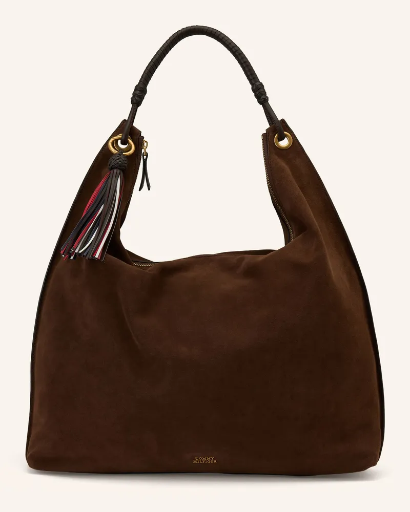 Tommy Hilfiger Beuteltasche braun Dunkelbraun