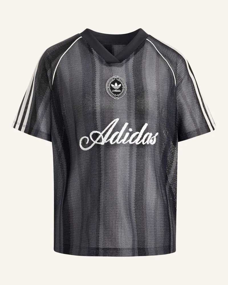 adidas Strickshirt Adidas Originals Summer Glow Knitted Oversized Jersey schwarz Dunkelgrau