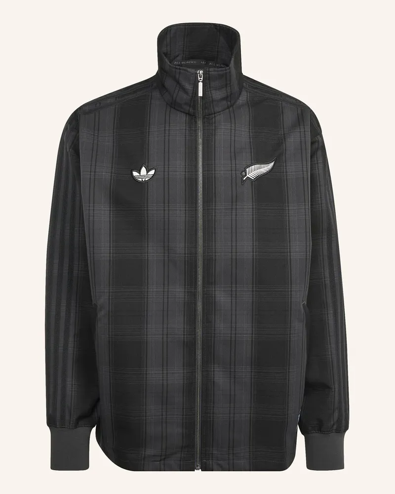 adidas ADIDAS ORIGINALS & ALL BLACKS PLAID WOVEN FIREBIRD ORIGINALS JACKE Grau
